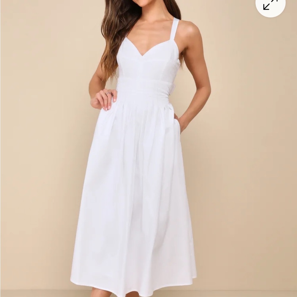 Lulu's White Backless Dress